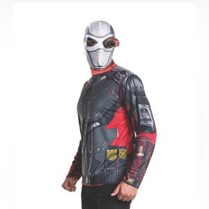 New Mens Suicide Squad Dead Shot Adult Costume Cosplay Halloween Costume Sz XL